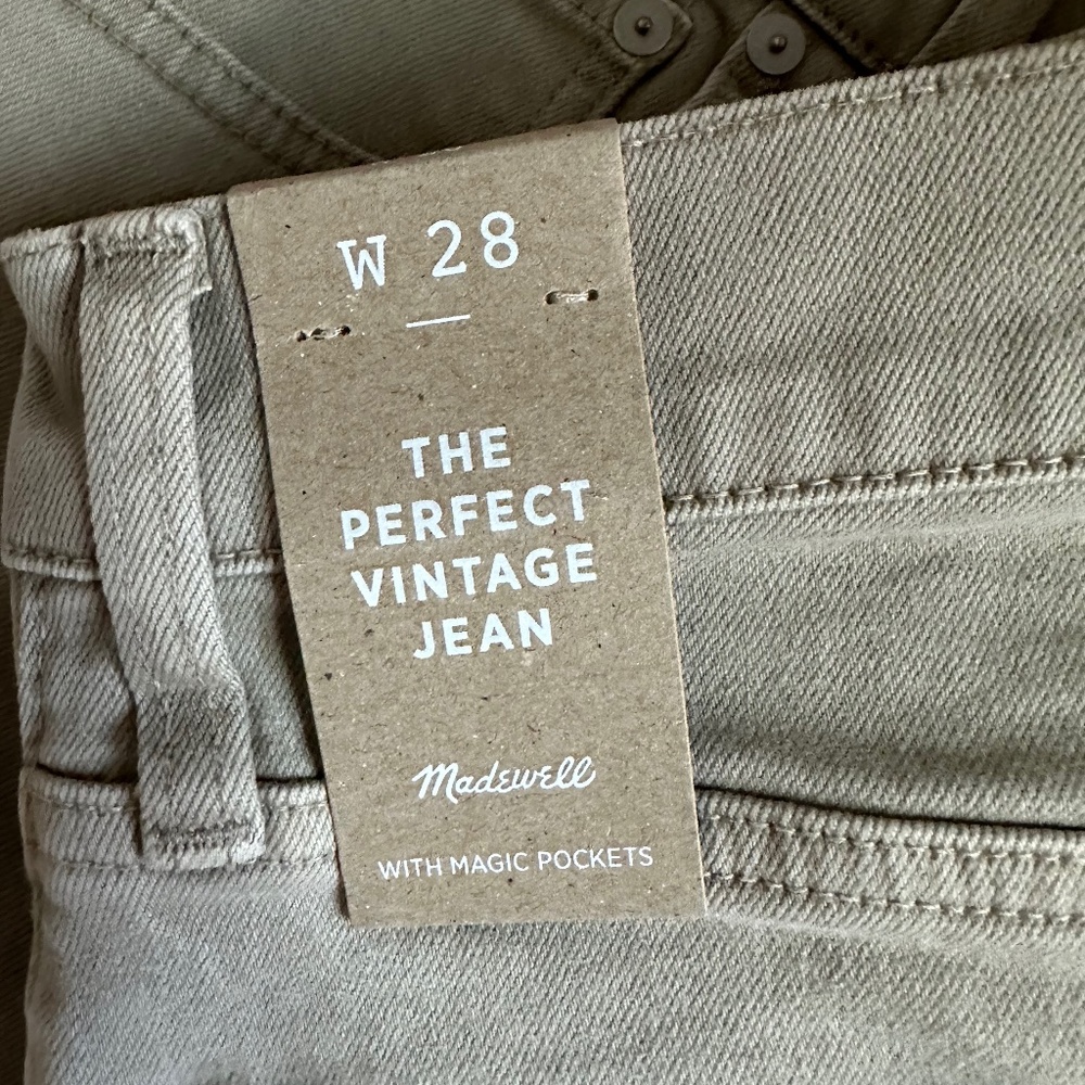 Madewell stone color jeans